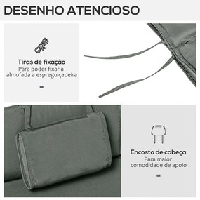 Almofada para Espreguiçadeira 198x53x5cm Almofada Suave para Espreguiç