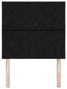 Cabeceira LED vidaXL Design de Blocos de Diamante Preto 90 cm Tecido