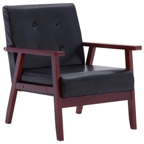 Poltrona Doc em Couro Artificial - Design Vintage