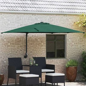 vidaXL Guarda-Sol de Jardim Montado na Parede Verde 247 cm