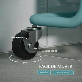Carrinho de Cozinha de Armazenamento com 4 Ganchos 3 Cestas Removíveis 3 Caixas Suspensas 42x38x86,5cm Azul