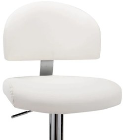 Bancos de bar 2 pcs couro artificial branco
