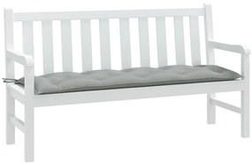 Almofadão banco jardim 120x50x7cm mesclado tecido cinza-claro