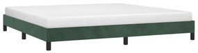 Estrutura de cama sem colchão 200x200 cm veludo verde-escuro