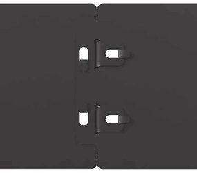 Orlas de relvado 50 pcs preto 10x103 cm aço laminado a frio