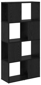 Estante Carvalho preto Madeira de engenharia 60 x 24 x 124 cm