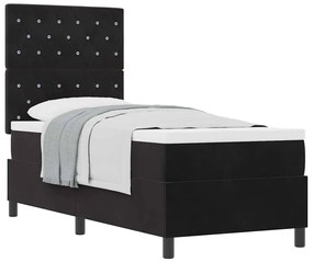 Cama Box com Colchão vidaXL Preto 80x200 cm Veludo