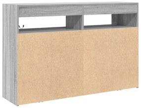 Sideboard Cinzento sonoma Madeira engenheirada 116 x 30 x 75 cm