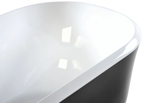 Banheira autónoma em acrílico preto 170 x 77 cm TESORO Beliani