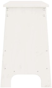 Banco de corredor 160x28x45 cm madeira de pinho maciça branco
