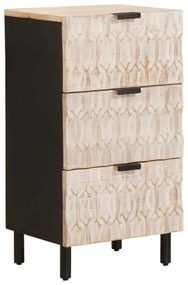 vidaXL Buffet com gaveta Acabamento em Wash Branco 40 x 33,5 x 75 cm