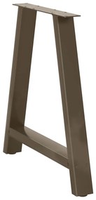 Pés de mesa de jantar em formato A, 2 peças, 80x (72-73) cm, aço