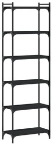 Estante c/ 6 prateleiras 60x30x188cm derivados de madeira preto