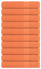 Toalhas de sauna 10 pcs 80x200 cm 360 gsm 100% algodão laranja