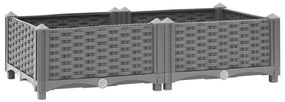 vidaXL Canteiro elevado 80x40x23 cm polipropileno