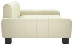 Sofá infantil 90x53x30 cm couro artificial cor creme
