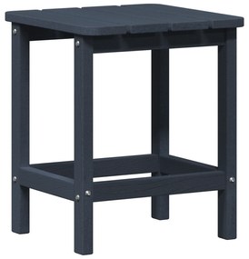 Conjunto de Lounge de Jardim 3 Peças Azul-marinho HDPE