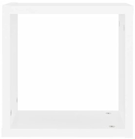 Prateleiras de parede em forma de cubo 2 pcs 30x15x30cm branco