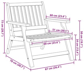 Cadeiras de Jardim com Mesa 5 pcs de Madeira Sólida de Acácia