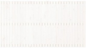Cabeceira de parede 204x3x110 cm pinho maciço branco