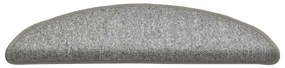 Tapetes de escada 30 pcs 56x17x3 cm cinzento-claro