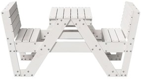 Mesa de piquenique p/ crianças 88x122x58 cm pinho maciço branco