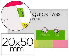 Bandas Separadoras Q-Connect Pack de 4 Cores Fluorescentes