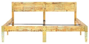 Estrutura de cama madeira recuperada maciça 180x200 cm