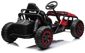 Carro elétrico para crianças SPORT-CART 24 V rodas EVA macias, assento em couro sintético, rodas Smooth Drift, motor de 2 x 50 Watt, bateria de 24 V,