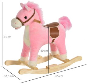 HOMCOM Cavalo de balanço para crianças acima de 36 meses Brinquedo de