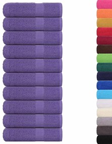 Toalhas de banho 10 pcs 70x140 cm 360 gsm 100% algodão roxo