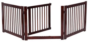 Barreira de segurança de madeira dobrável para cães Barreira de segurança para cães 3 peças 206 x 61 x 1,8cm