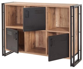 Estante Cosmo – Pinho Atlântico Preto – 126x89x35 cm