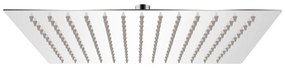 vidaXL Cabeça de chuveiro quadrada em aço inoxidável 25x25 cm