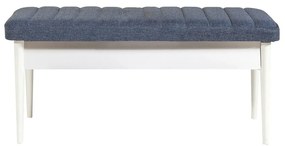 Conjunto Mesa de Jantar Extensível e Cadeiras Vina – Branco e Azul Esc