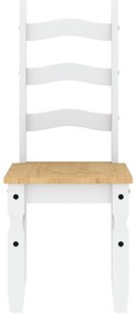 Cadeiras de jantar 2 pcs Corona 42x47x107cm pinho maciço branco