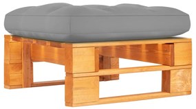 vidaXL Otomana de paletes para jardim pinho impregnado a castanho-mel