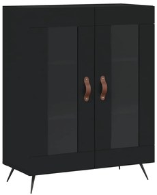 Armário alto 69,5x34x180 cm derivados de madeira preto
