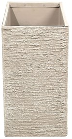 Vaso para plantas 29 x 70 x 50 cm creme EDESSA Beliani