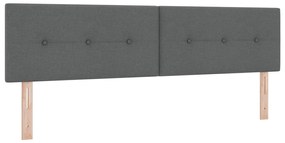 Cama Box com Colchão Cinza Escuro 180x200 cm Tecido