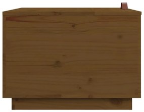 Caixas de arrumação com tampas 3 pcs pinho maciço castanho mel