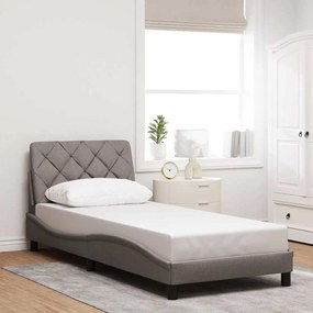 Estrutura de cama sem colchão 80x200 cm tecido cinzento
