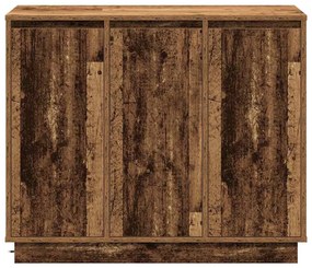 Aparador vidaXL com LED em Madeira Antiga 90x32x75 cm em Madeira de En