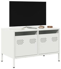 vidaXL Móvel de TV 68x39x43,5 cm aço laminado a frio branco