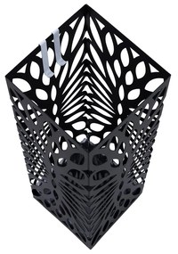 Suporte para guarda-chuvas de metal SONGMICS, suporte quadrado moderno para guarda-chuvas, 15,5 x 15,5 x 49 cm, com 4 ganchos e bandeja coletora removível, para corredor, escritório, preto LUC48B