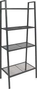 vidaXL Estante em escada com 4 prateleiras metal antracite