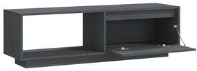 Móvel de TV 110x30x33,5 cm madeira de pinho maciça cinzento