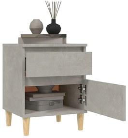 Mesas de cabeceira 2 pcs 40x35x50 cm cinzento cimento