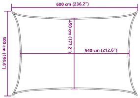 Para-sol estilo vela 160 g/m² 5x6 m PEAD antracite