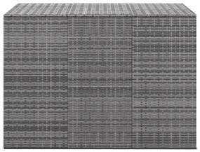 Caixa para almofadões de jardim 145x100x103 cm vime PE cinzento